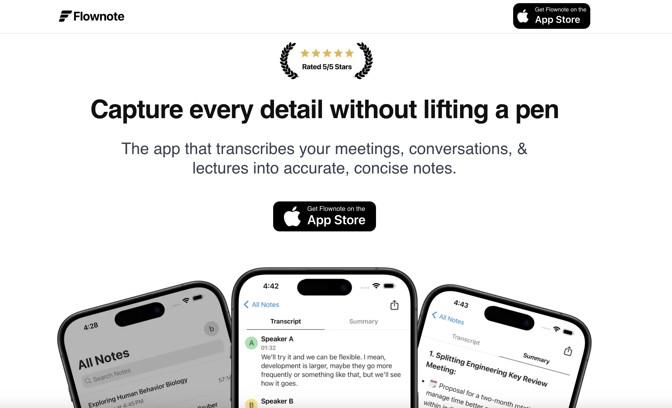 Flownote interface screenshot