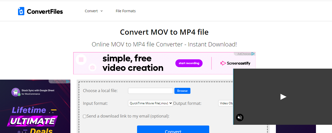 ConvertFiles - Free MOV to MP4 Converter