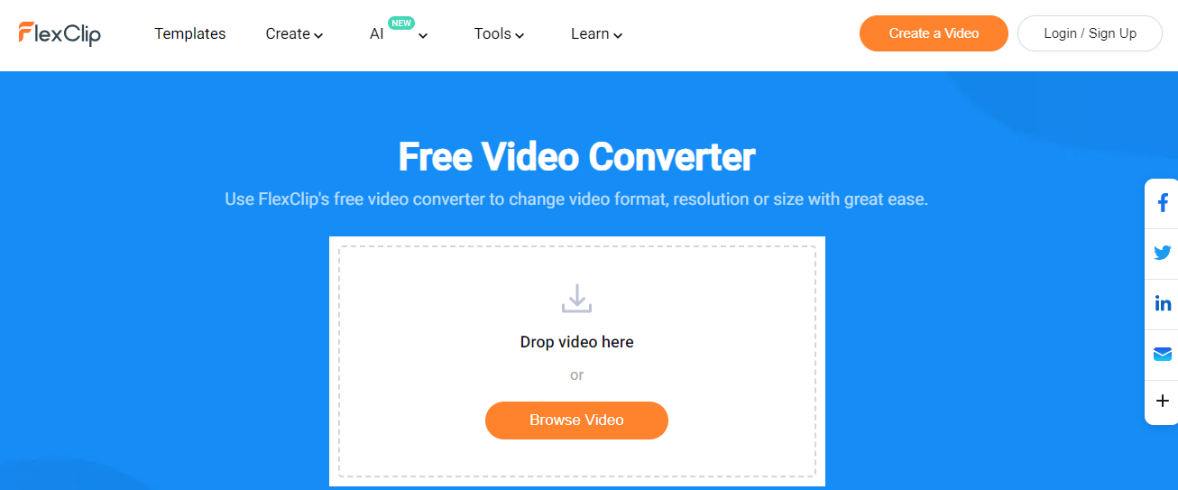 Flexclip Video Converter - Free Online Video Converter