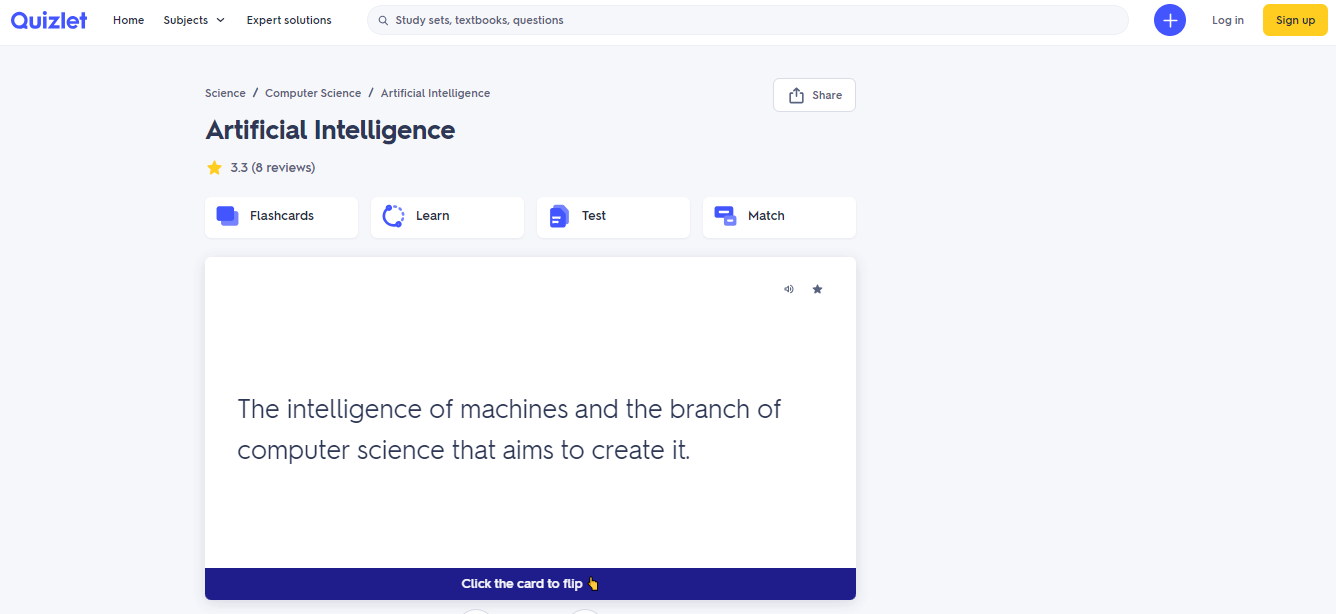  Quizlet - AI-enhanced flashcards and study sets for AI Tools for Students and Teachers