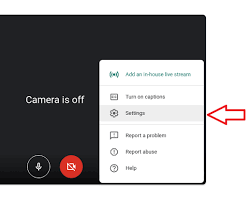 Image of Google Meet interface with the three vertical dots highlighted