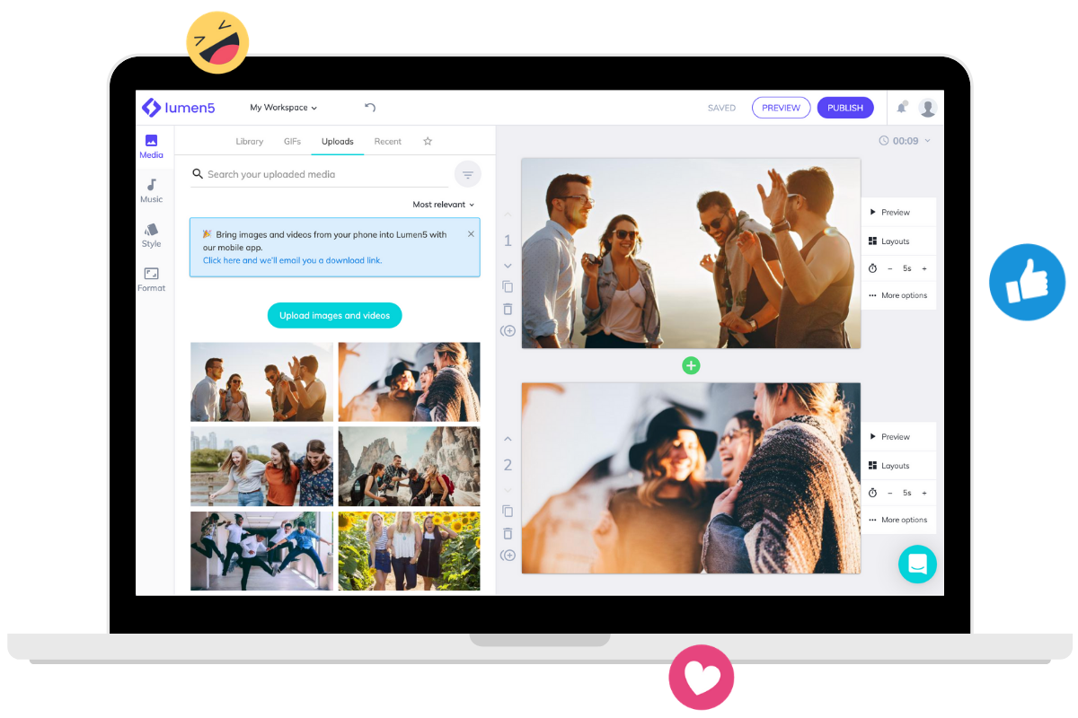 Lumen5 for AI Video Generators