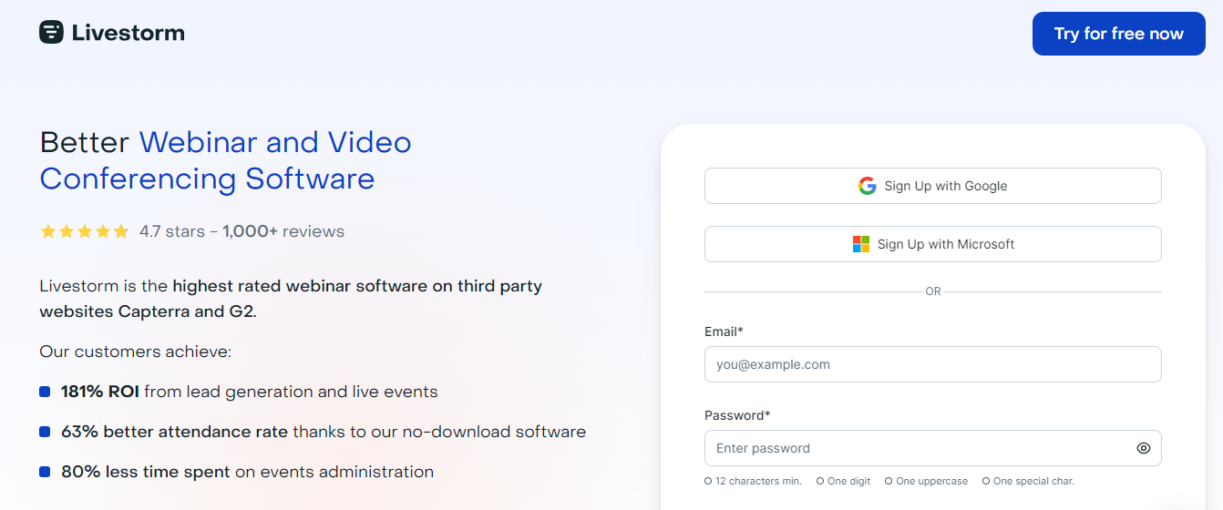 Livestorm - 10 Best Video Conferencing Softwae 