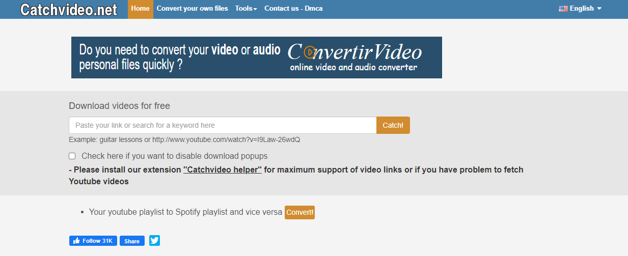 Catchvideo.net for YouTube to FLAC Converter and Downloader