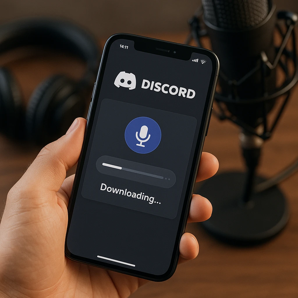 Discord audio downloader interface showing multiple download options and audio controls
