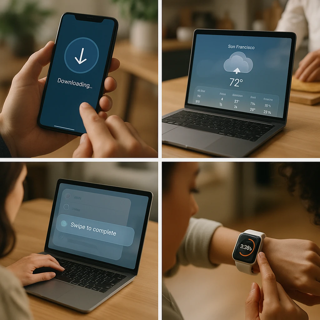 Collection of animated photo examples showing different motion types