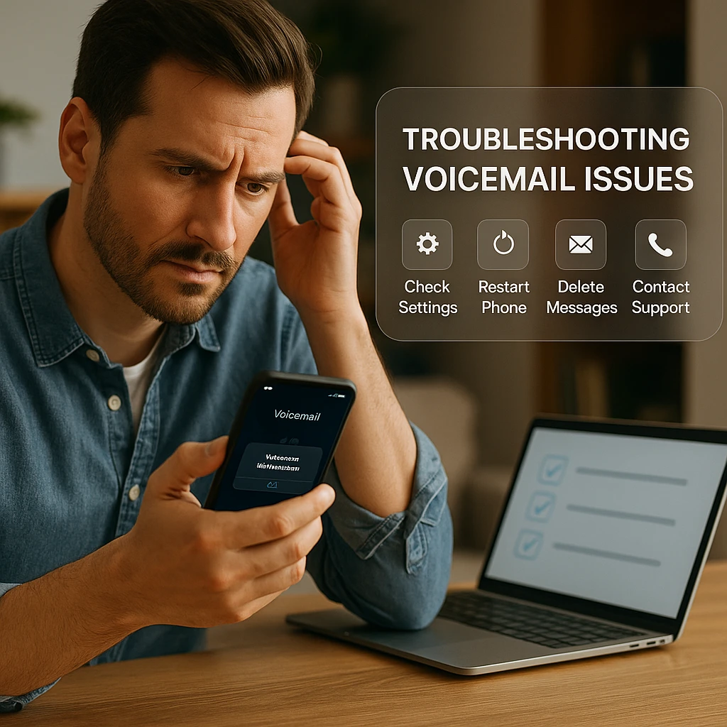 Troubleshooting voicemail issues with step-by-step visual solutions
